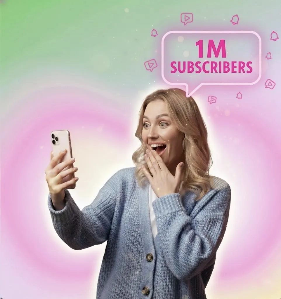 1M subscribers promotional artwork