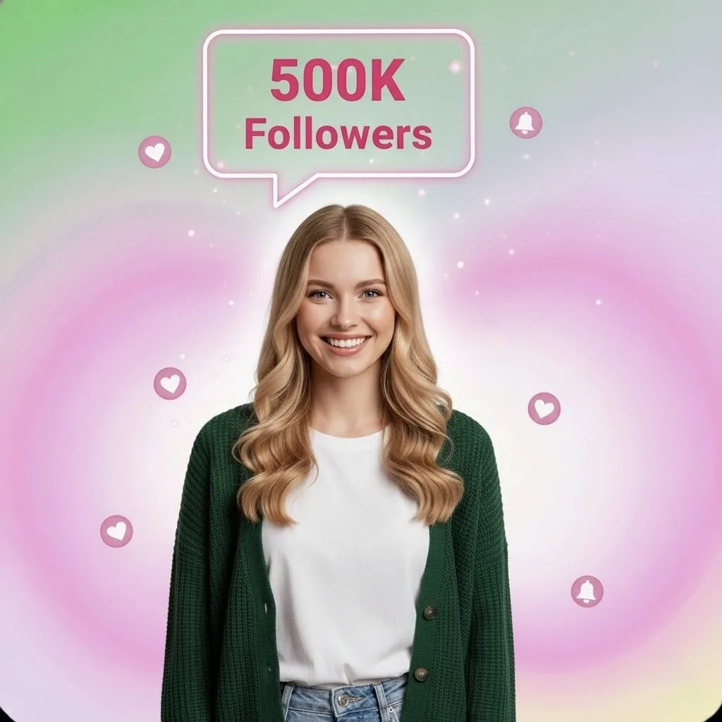 500k Instagram followers promotional artwork