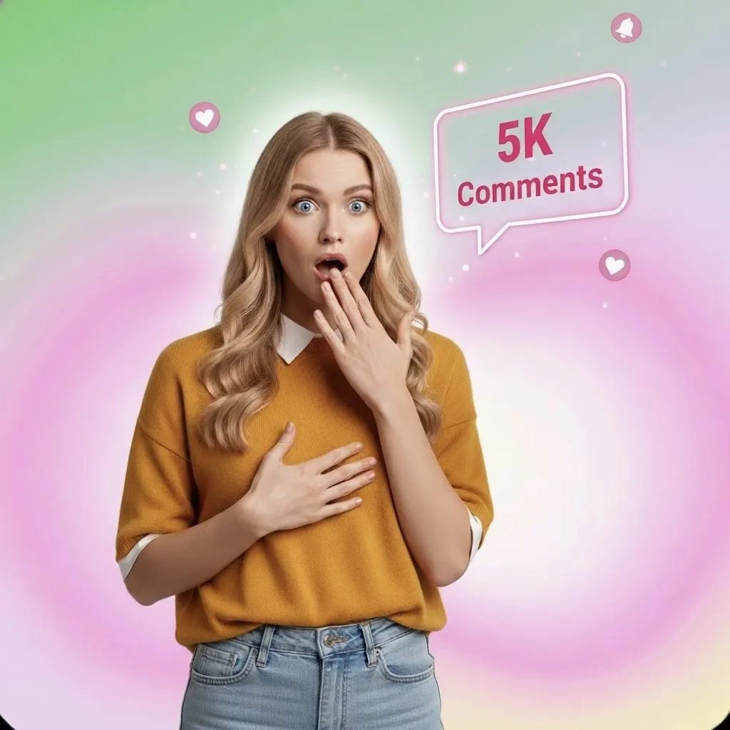 5k Instagram comments promotional artwork