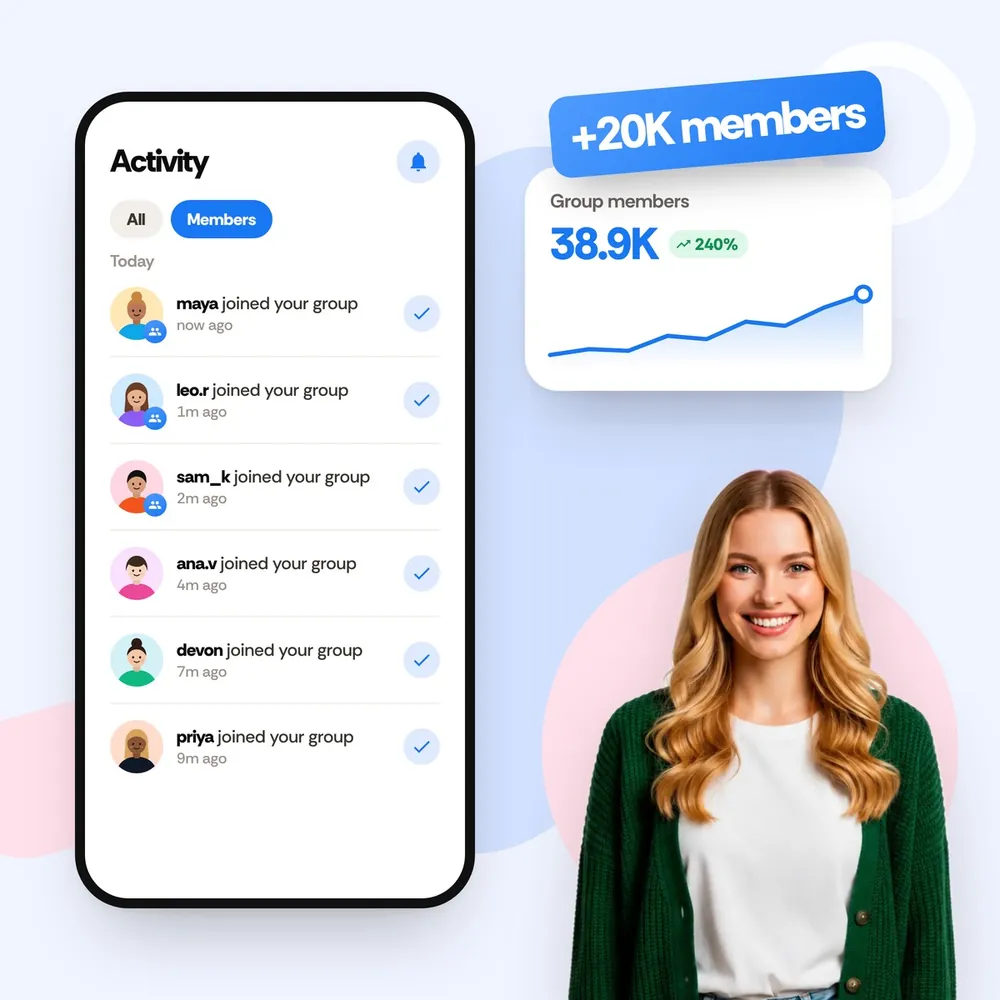 Track your Facebook Group Members order