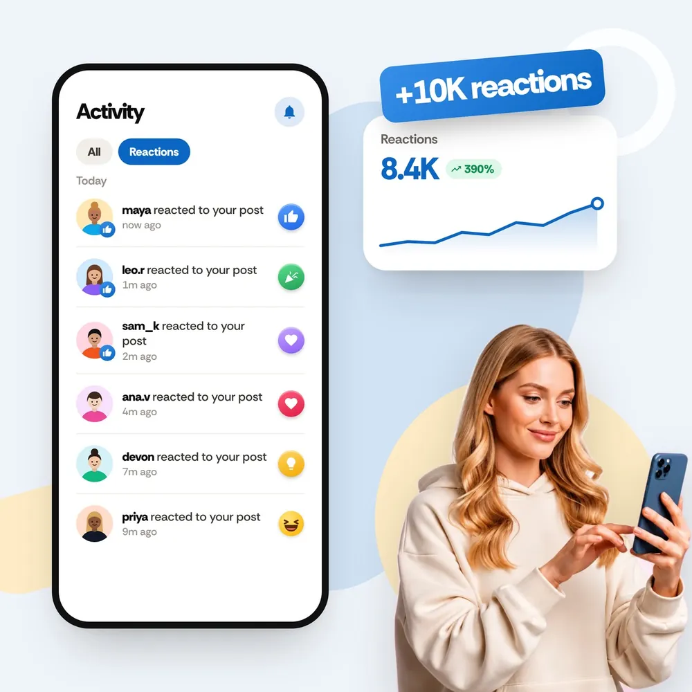 Track your LinkedIn Reactions order