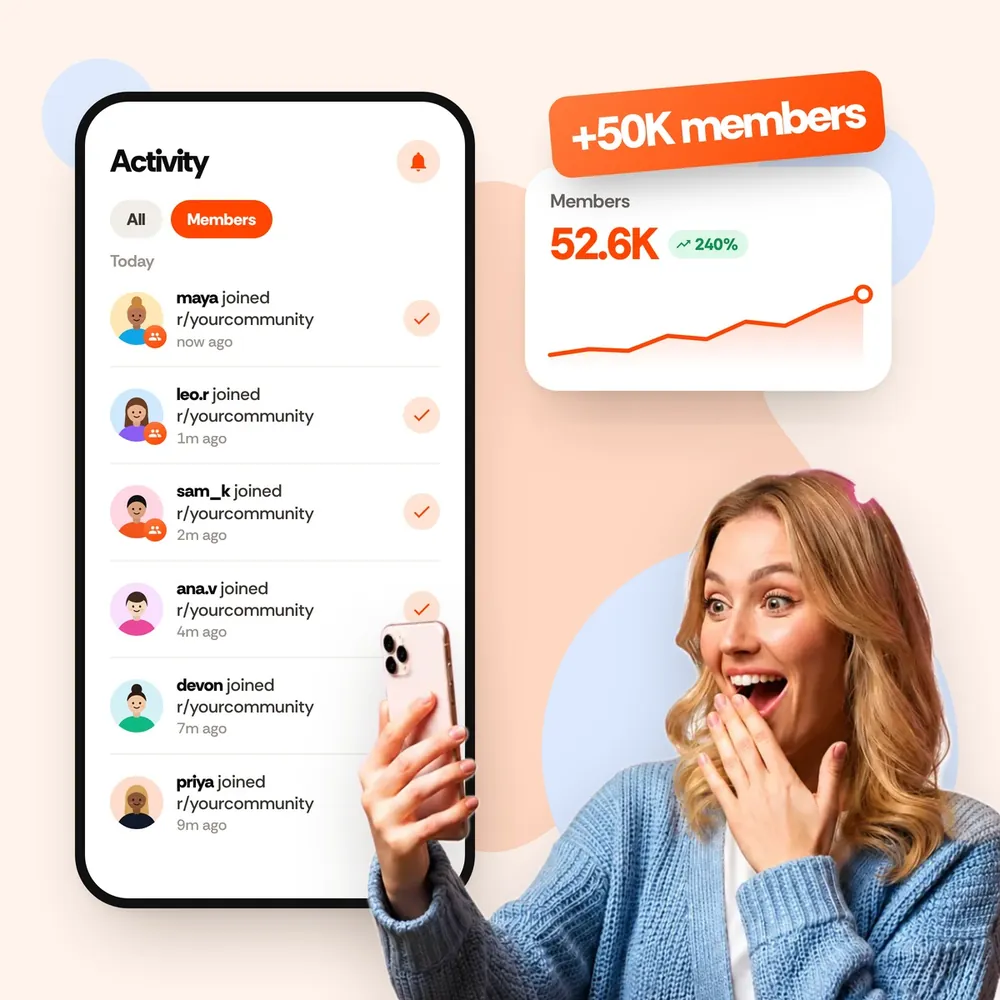 Track your Reddit Subreddit Members order